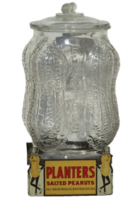 planters jar peanut peanuts antique glass advertisingantiques value vintage display